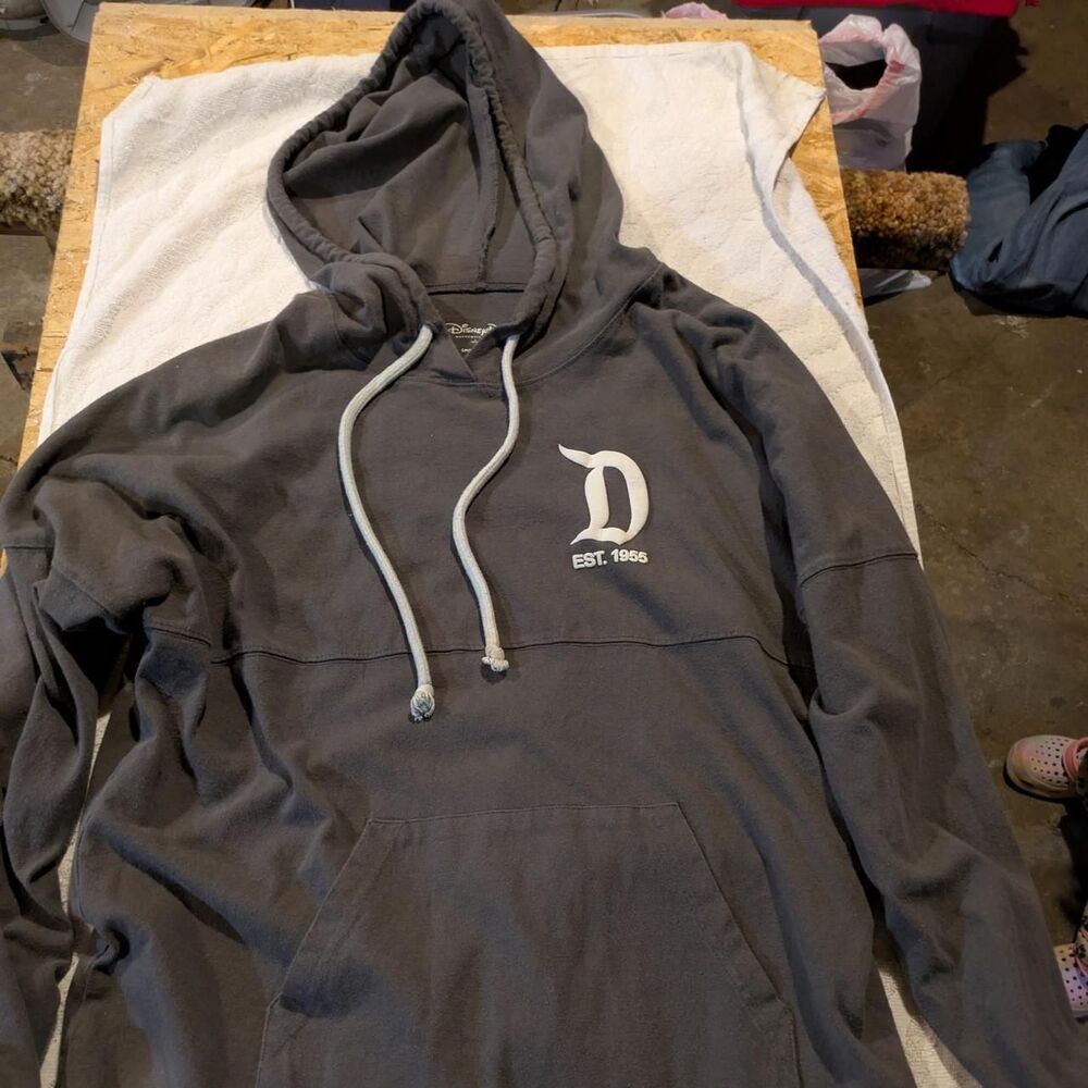 Disney Women's Grey and Black Hoodie